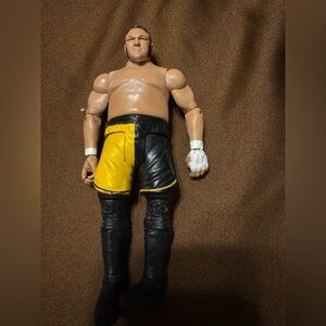 Samoa Joe 2016 Mattel WWE Basic Action Figure 7" Yellow Black Shorts Black Boots